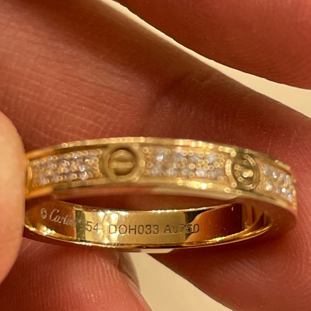 Cute 18k gold ring with authentic diamonds - Picture 6 of 9